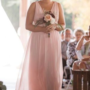 Blush bridesmaid dress